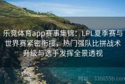 乐竞体育app赛事集锦：LPL夏季赛与世界赛紧密衔接，热门强队比拼战术升级与选手发挥全景透视