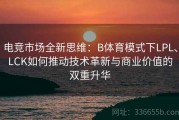 电竞市场全新思维：B体育模式下LPL、LCK如何推动技术革新与商业价值的双重升华