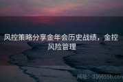 风控策略分享金年会历史战绩，金控 风险管理
