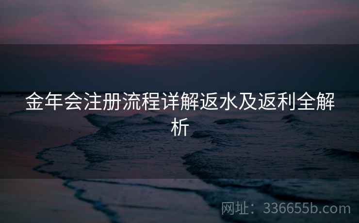 金年会注册流程详解返水及返利全解析
