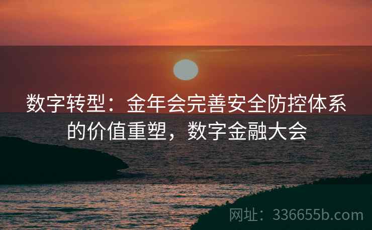 数字转型：金年会完善安全防控体系的价值重塑，数字金融大会
