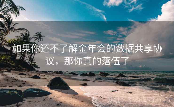 如果你还不了解金年会的数据共享协议，那你真的落伍了