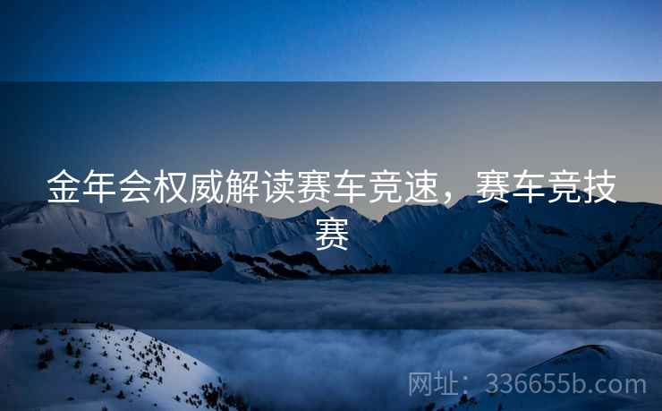 金年会权威解读赛车竞速，赛车竞技赛